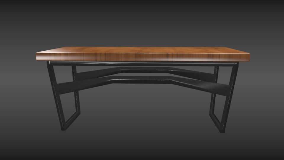 Decorative table Low-poly 3D model_1