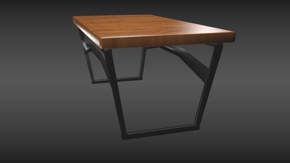 Decorative table Low-poly 3D model_2