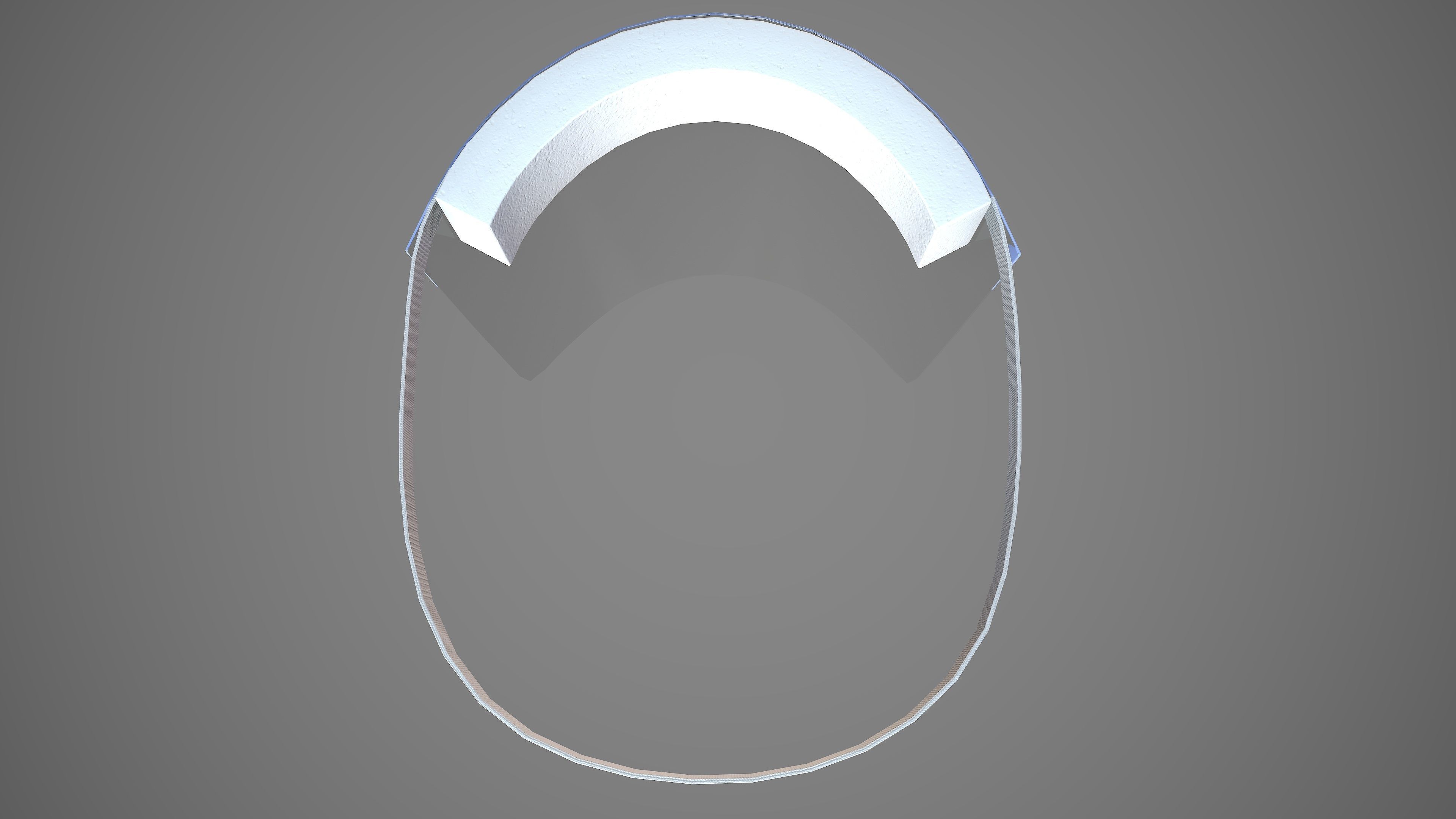 Transparent Protective Face Shield Low-poly 3D model_5