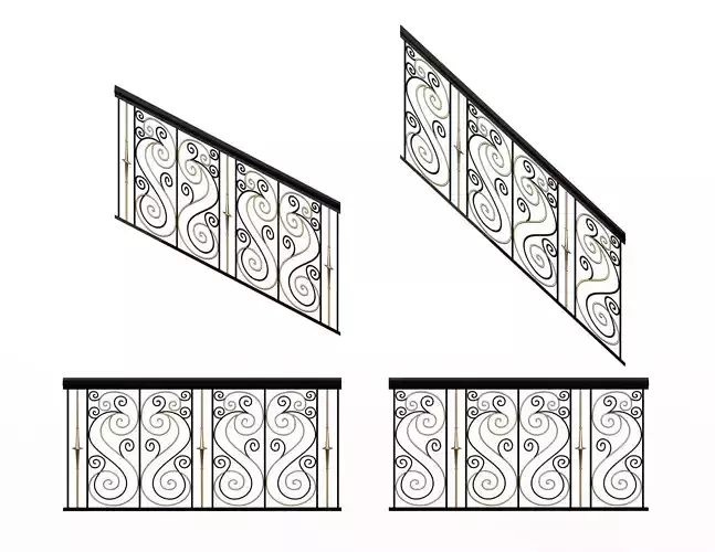 Forging Iron Forged Balcony Railing 04