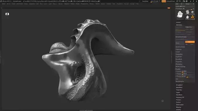 Modern Abstract Decorative sculpture 3d print model  3D print model