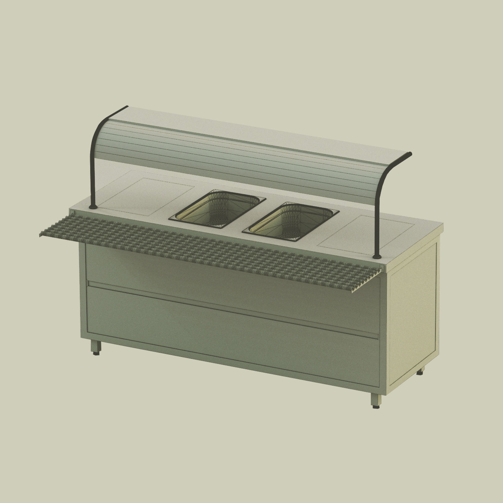 Bain Marie  Low-poly 3D model_1
