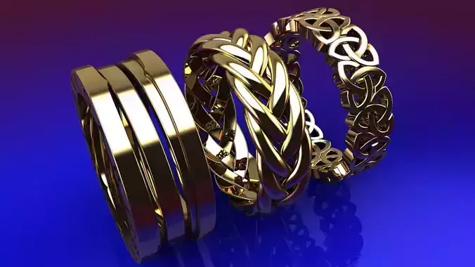 Wedding Ring Braided Ring Rings For Love  3D Print Model 3D print model