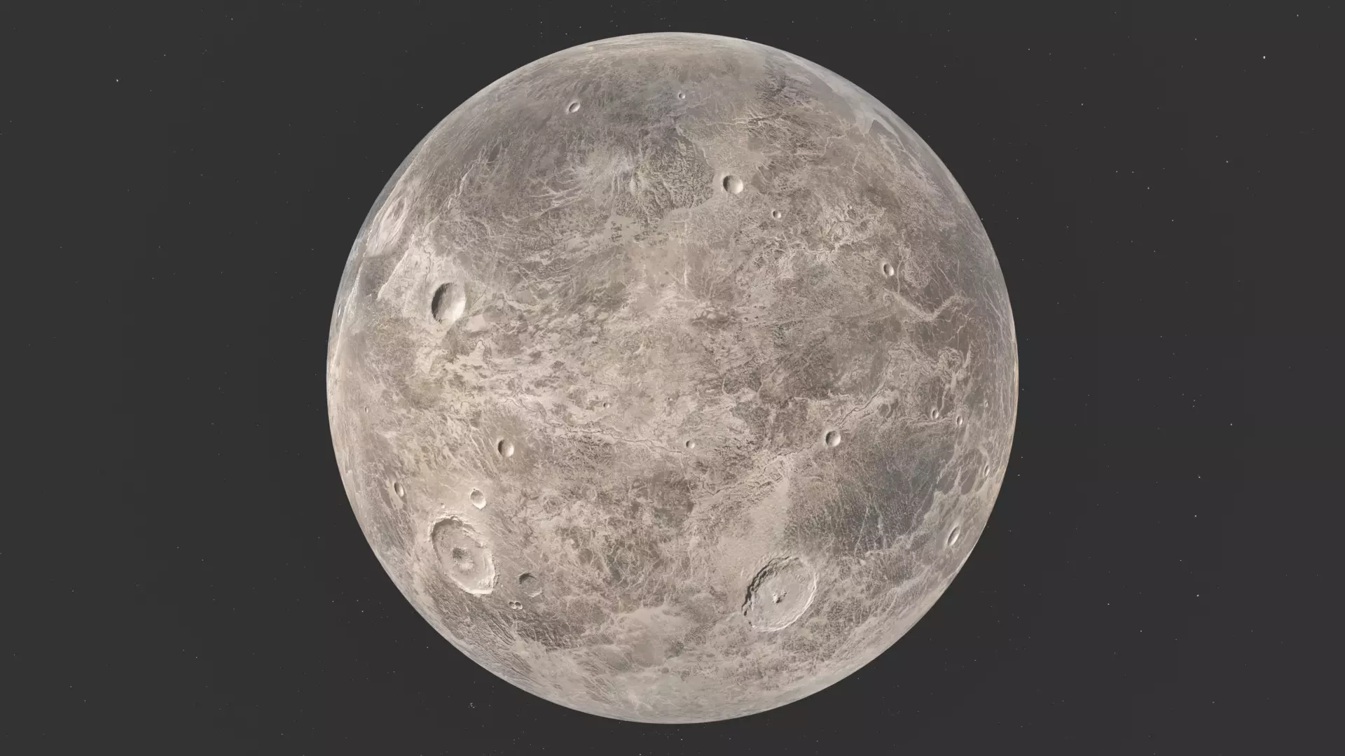 Dwarf Planet Ceres Low-poly 3D model