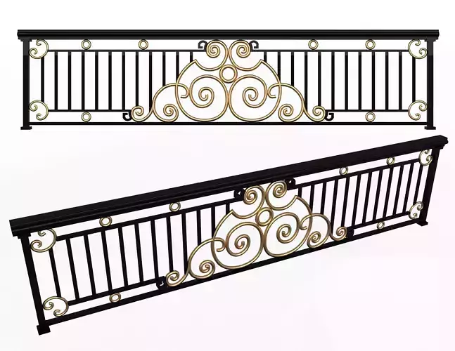 Forging Iron Forged Balcony Railing 06