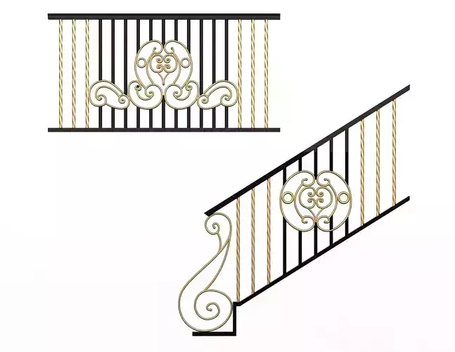 Forging Iron Forged Balcony Railing 07