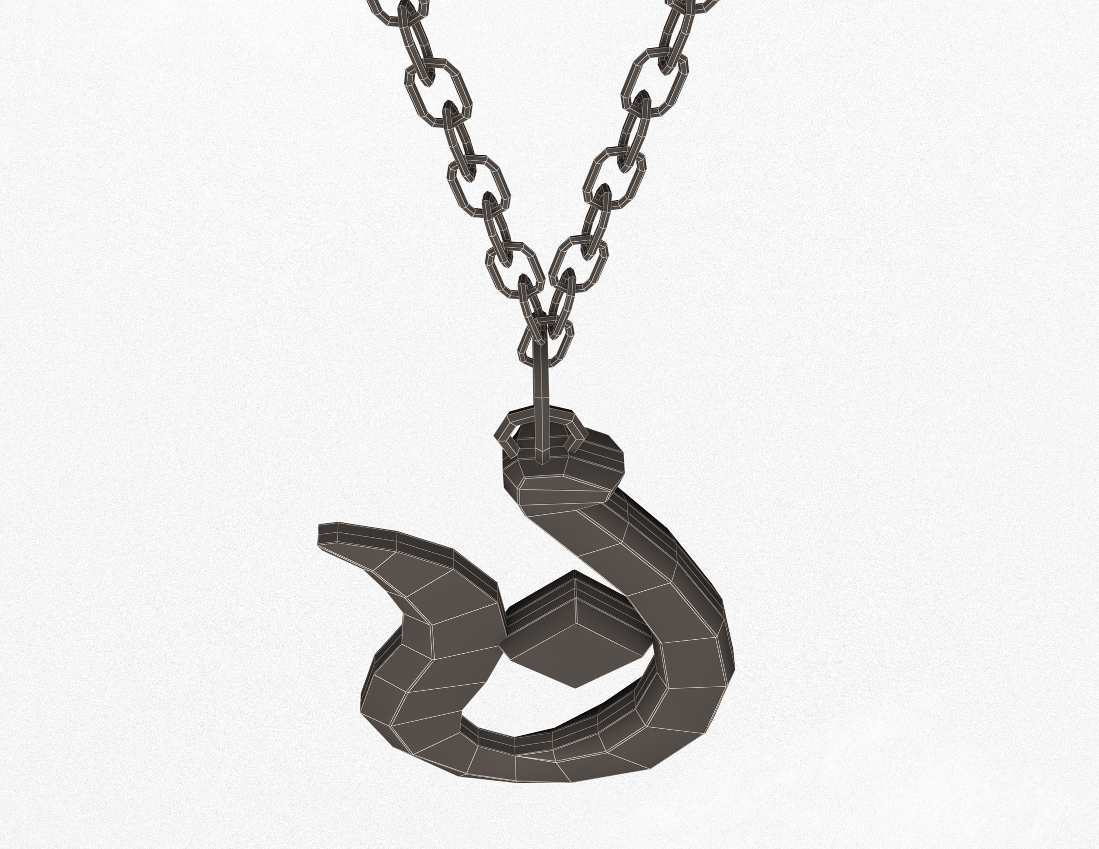 Necklace 01 Low-poly 3D model_14
