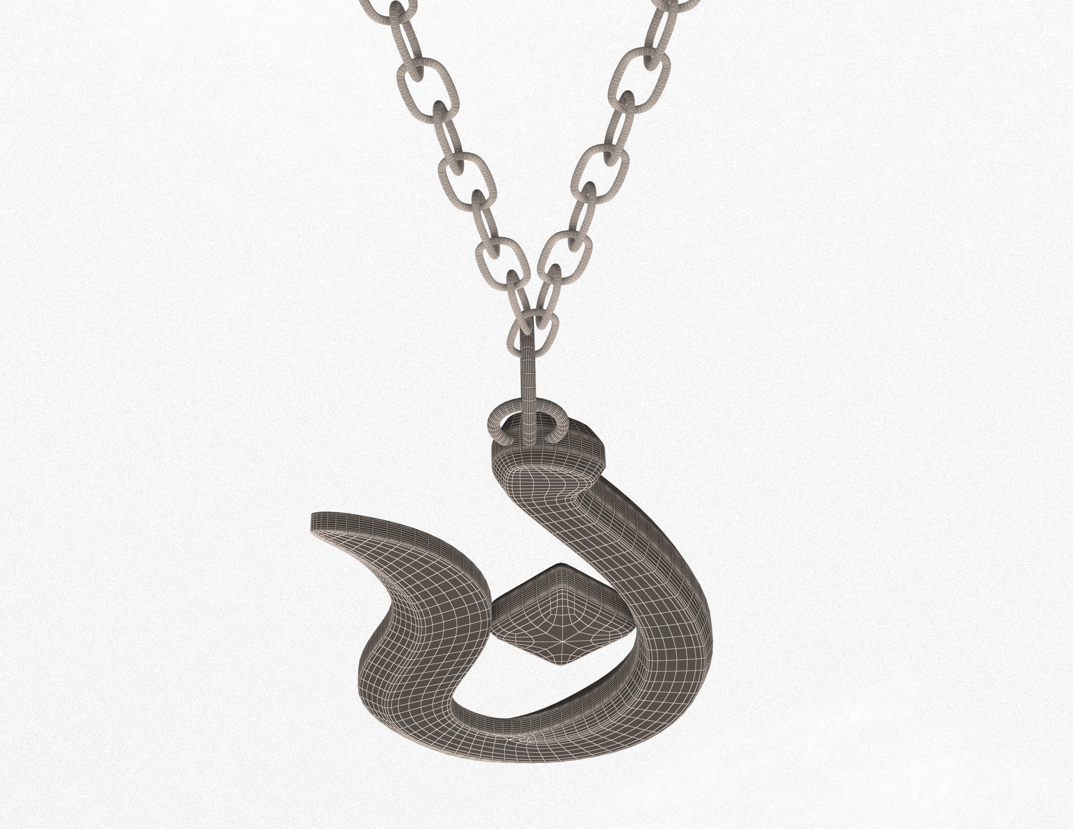 Necklace 01 Low-poly 3D model_9