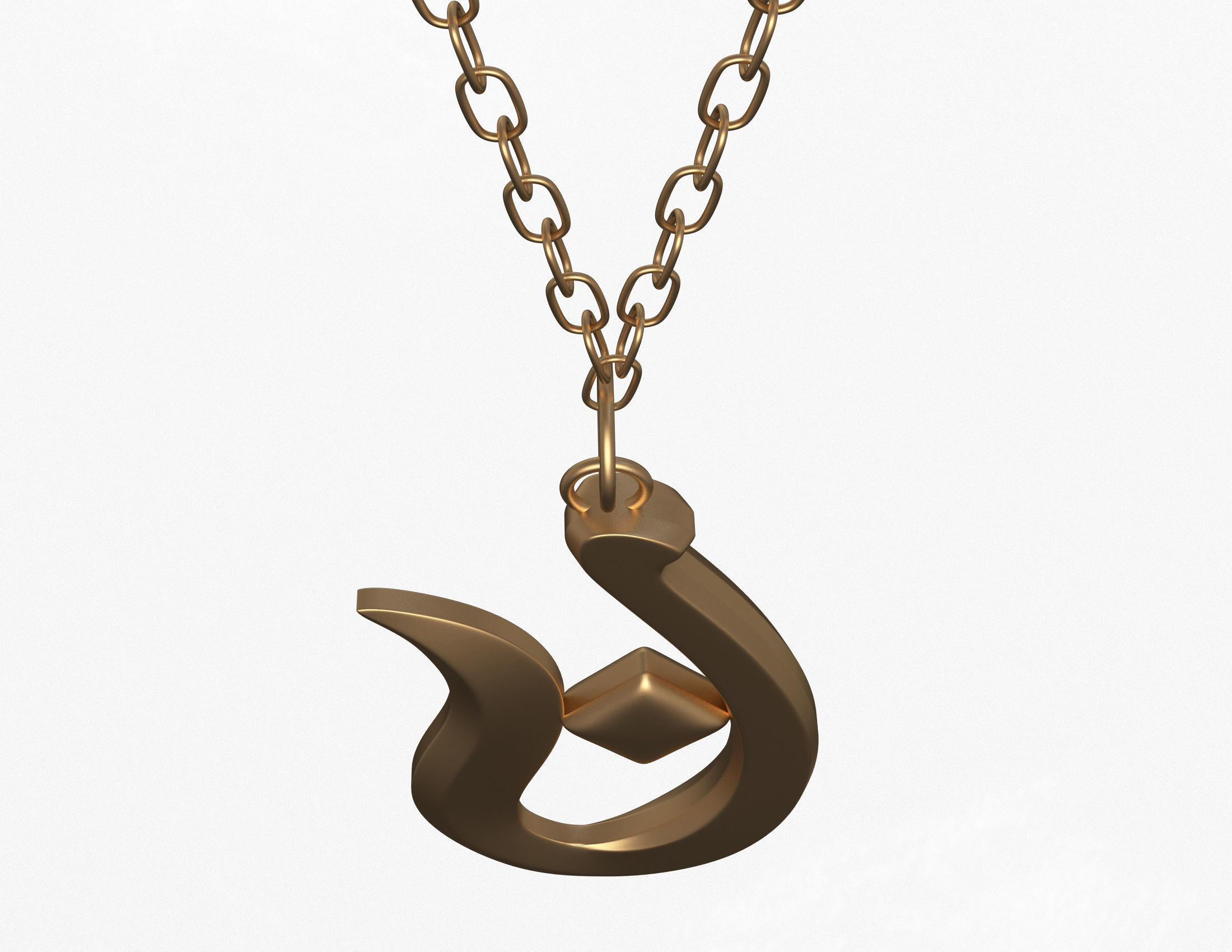 Necklace 01 Low-poly 3D model_4