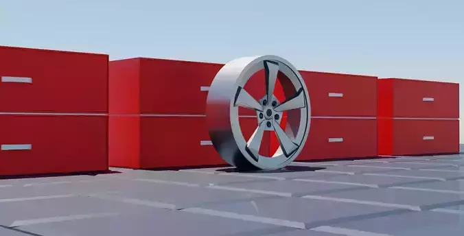 Low Poly Audi A1 A3 rim Free low-poly 3D model