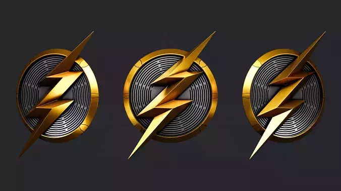The Flash Ezra Miller 2022 Emblem for 3D Printing STL 3D print model