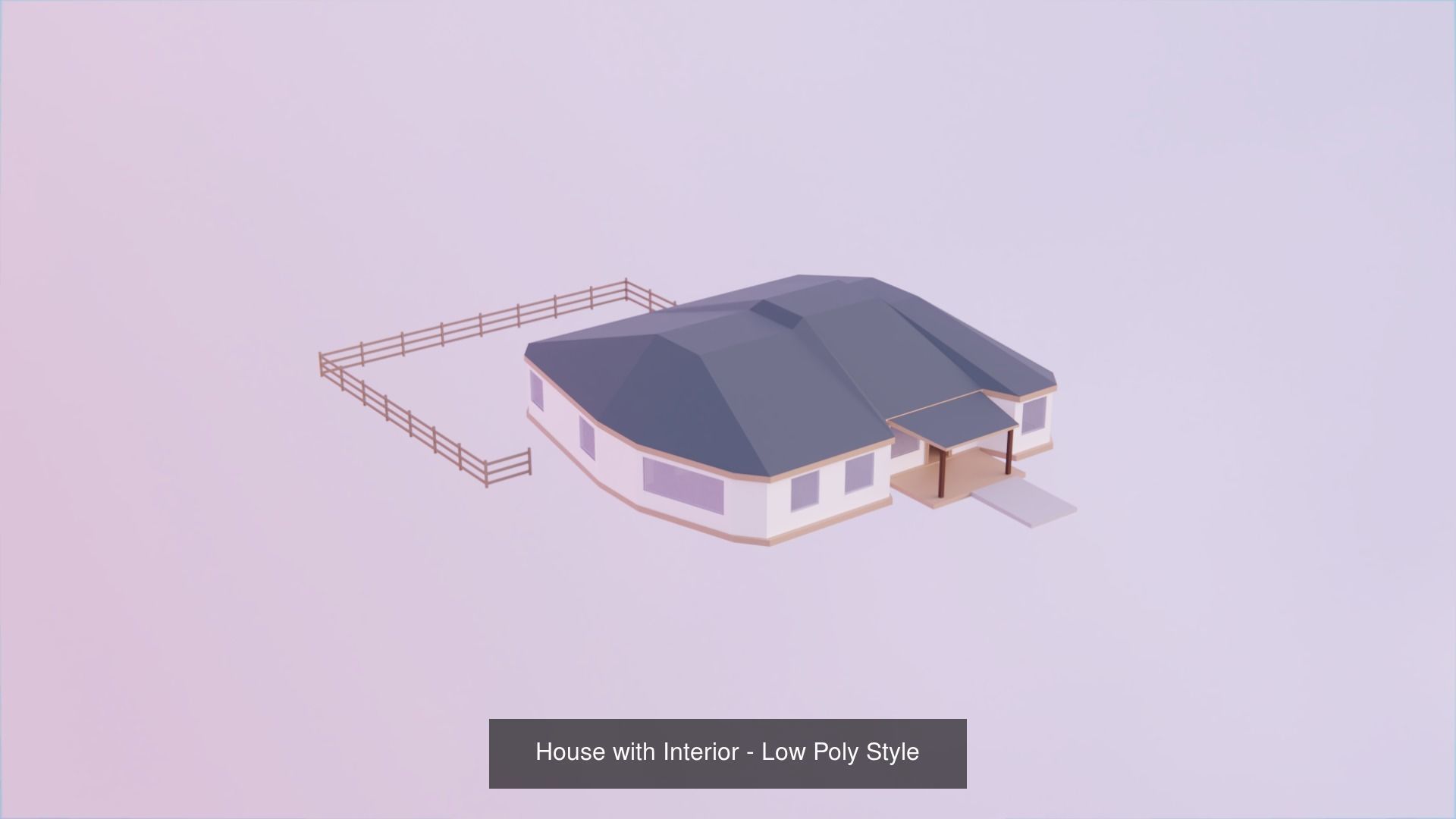 Low Poly Style Buildings Bundle 3D Model Collection_4