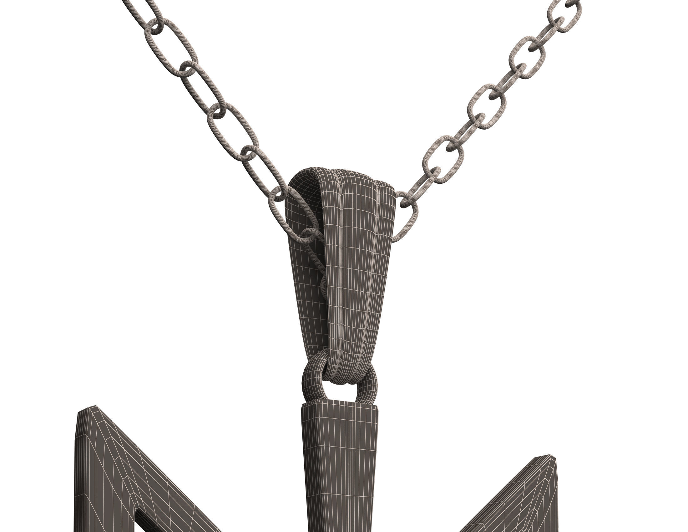 Necklace 02 Low-poly 3D model_8