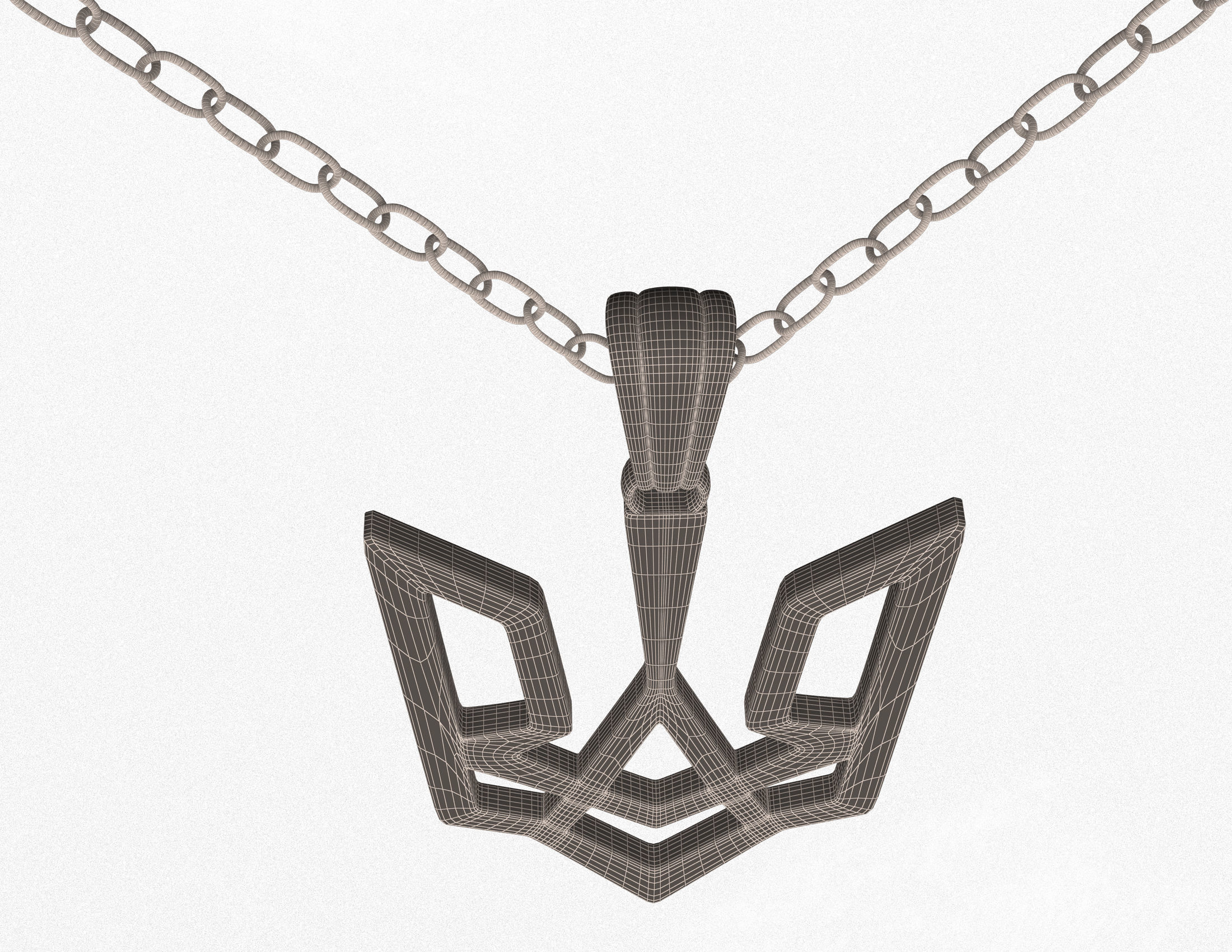 Necklace 02 Low-poly 3D model_9