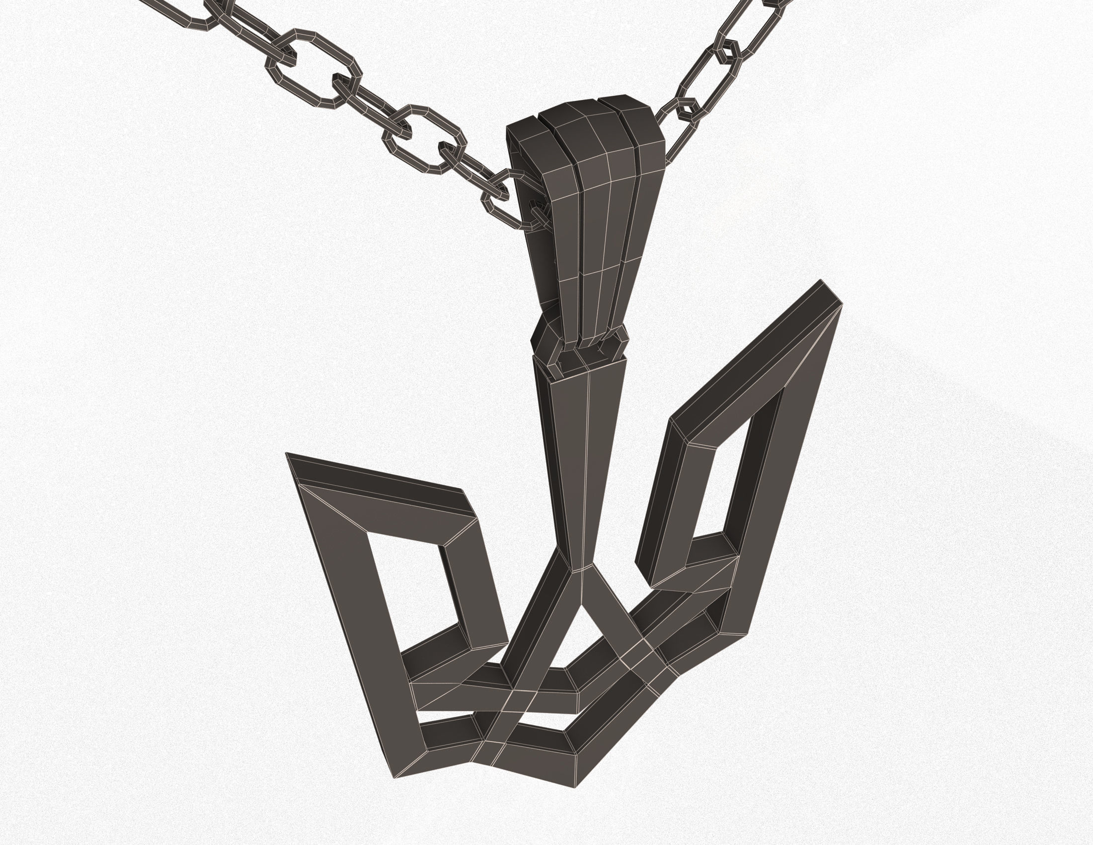 Necklace 02 Low-poly 3D model_11