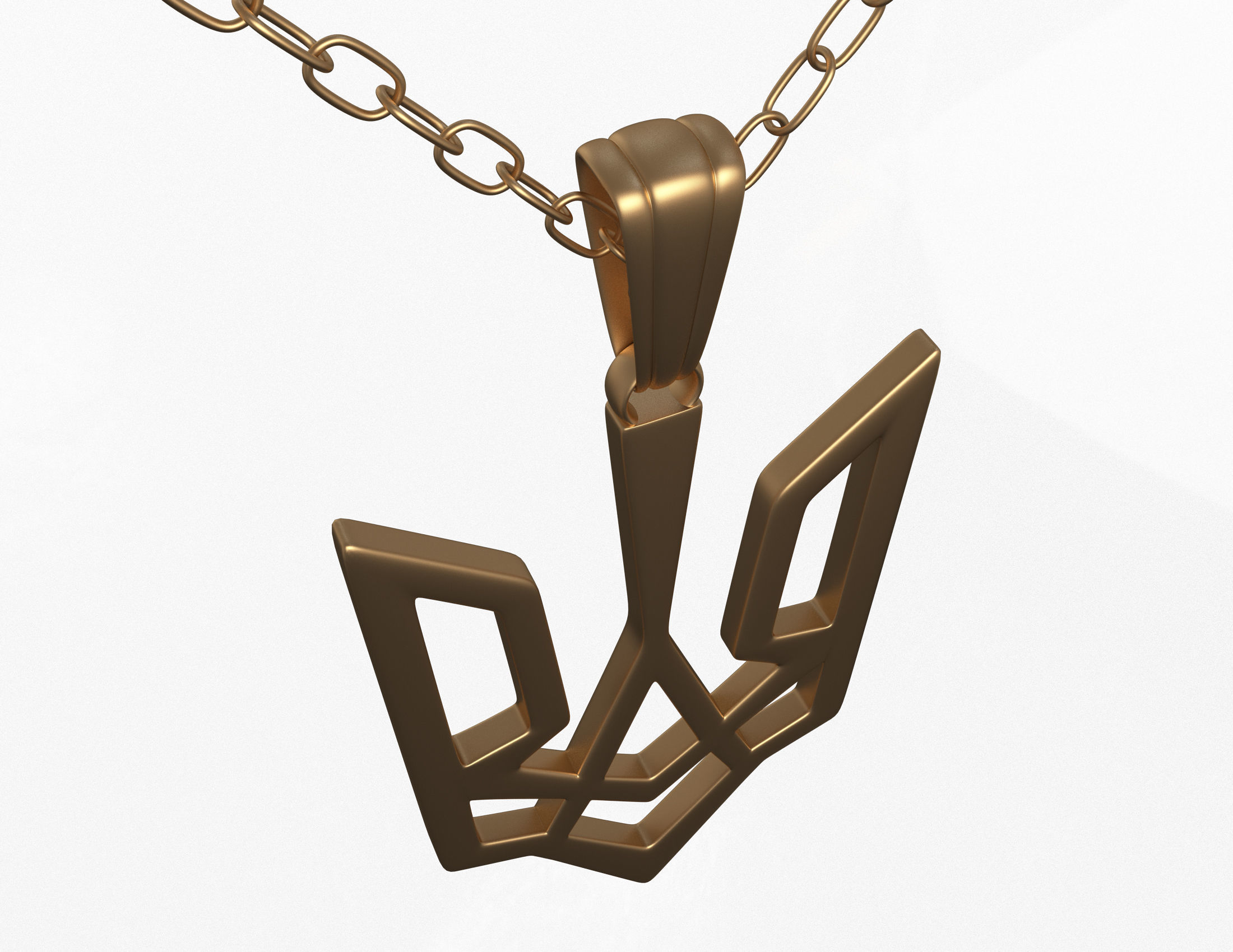 Necklace 02 Low-poly 3D model_2