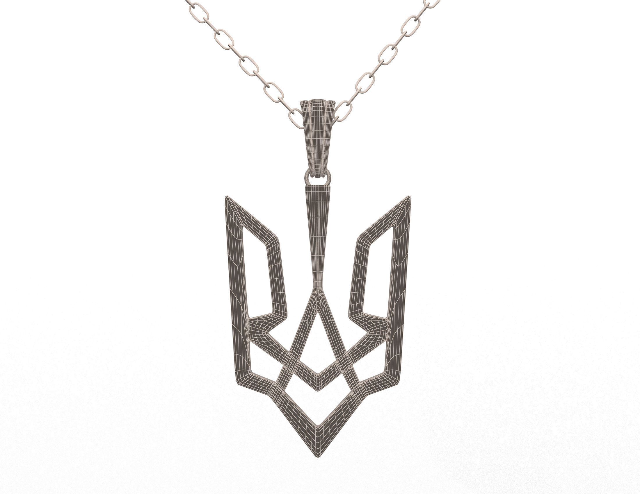 Necklace 02 Low-poly 3D model_5