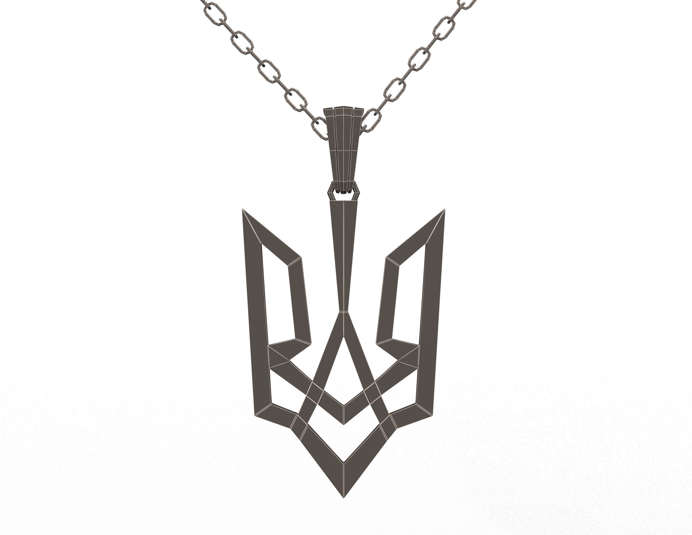 Necklace 02 Low-poly 3D model_10