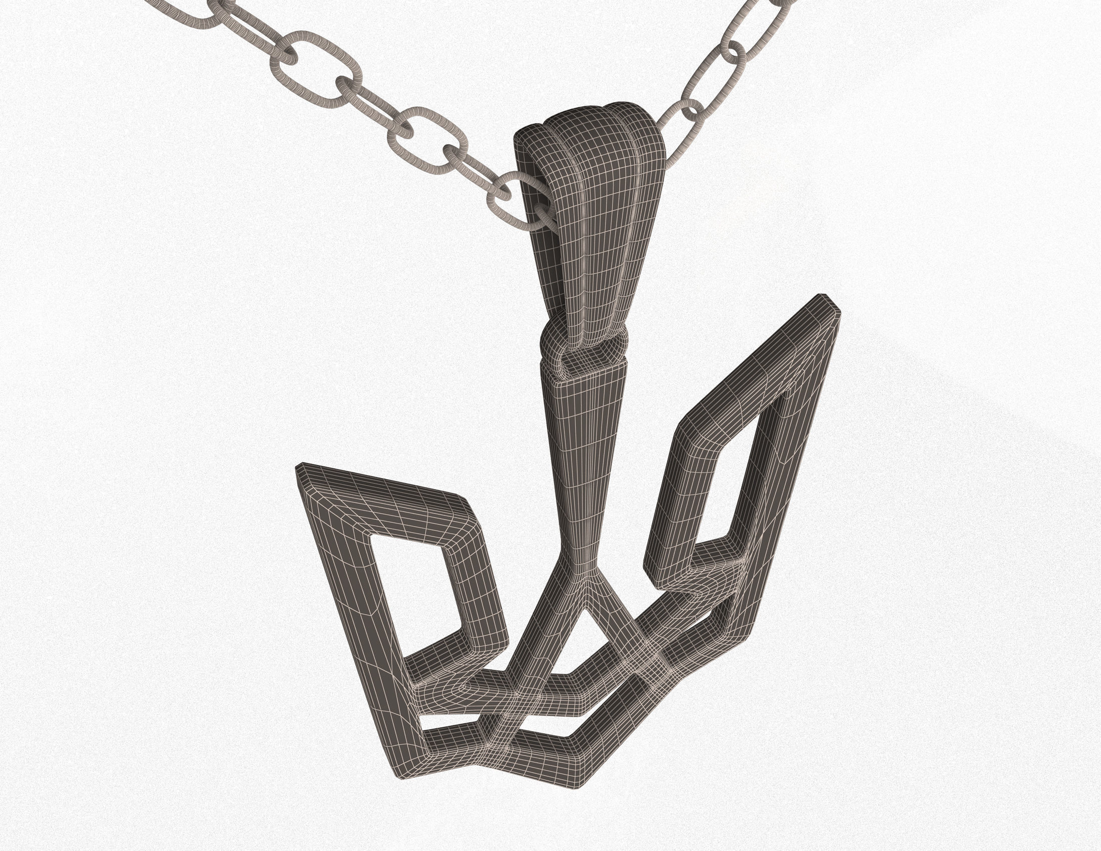 Necklace 02 Low-poly 3D model_6