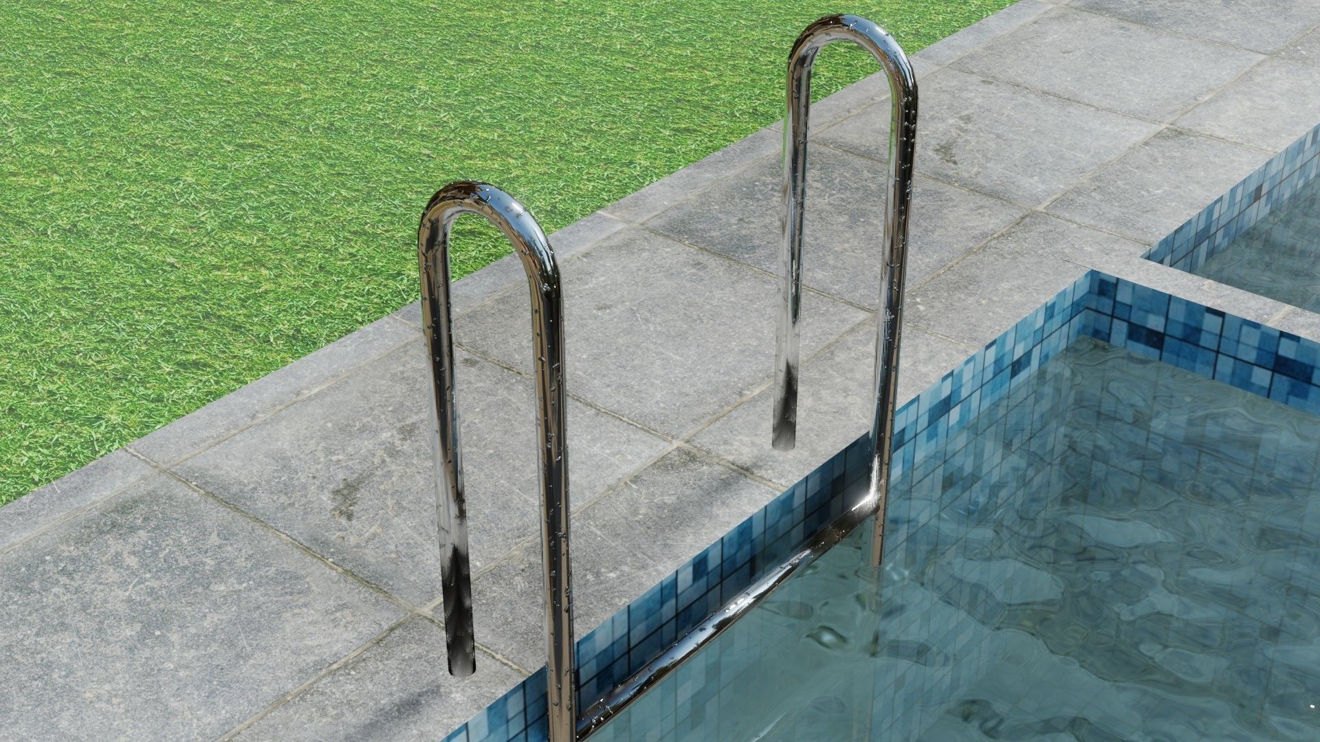 Swimming Pool - Low Poly - GameReady Low-poly 3D model_9