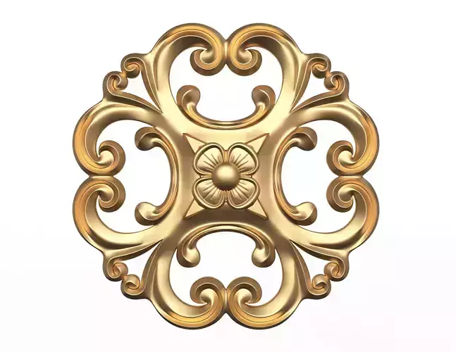Rosette Carved Decoration CNC 024