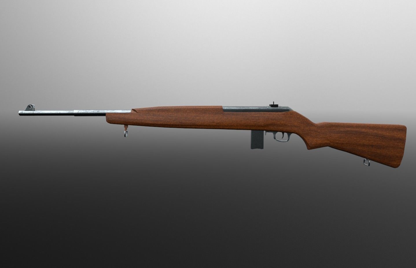 M1 Carbine style Rifle 3D model_7