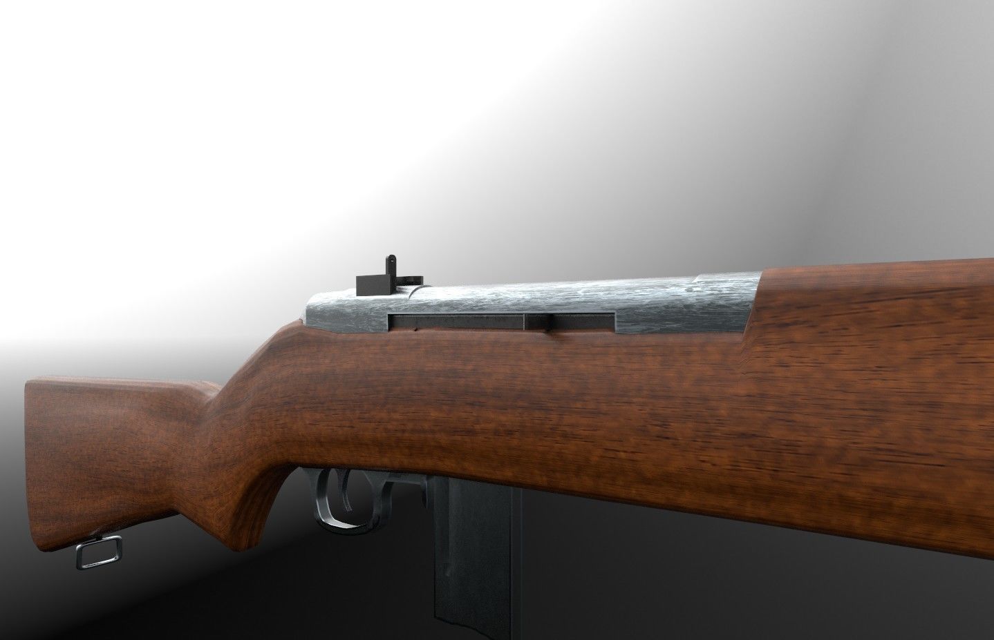 M1 Carbine style Rifle 3D model_4
