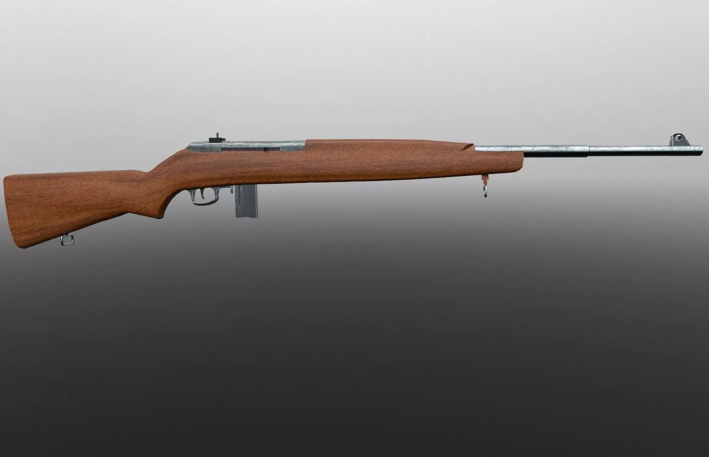 M1 Carbine style Rifle 3D model_0