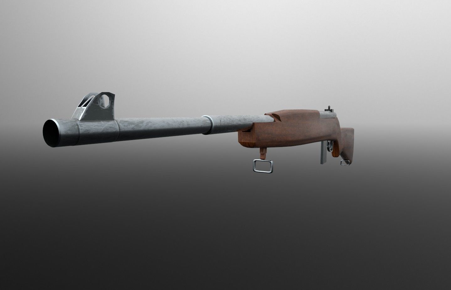 M1 Carbine style Rifle 3D model_6