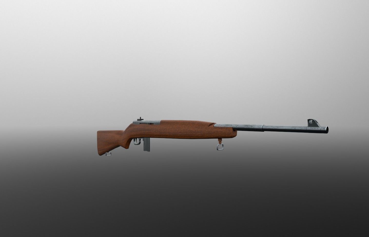 M1 Carbine style Rifle 3D model_1