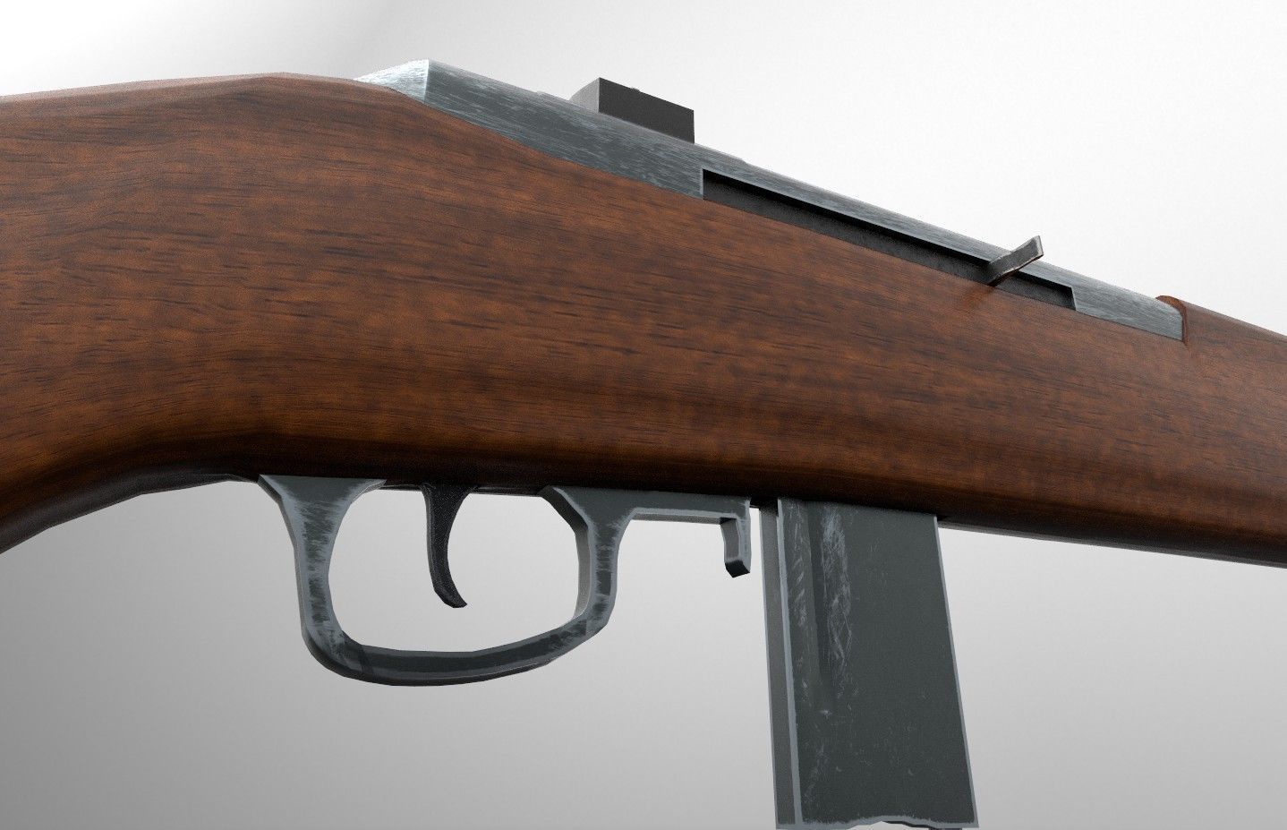 M1 Carbine style Rifle 3D model_5