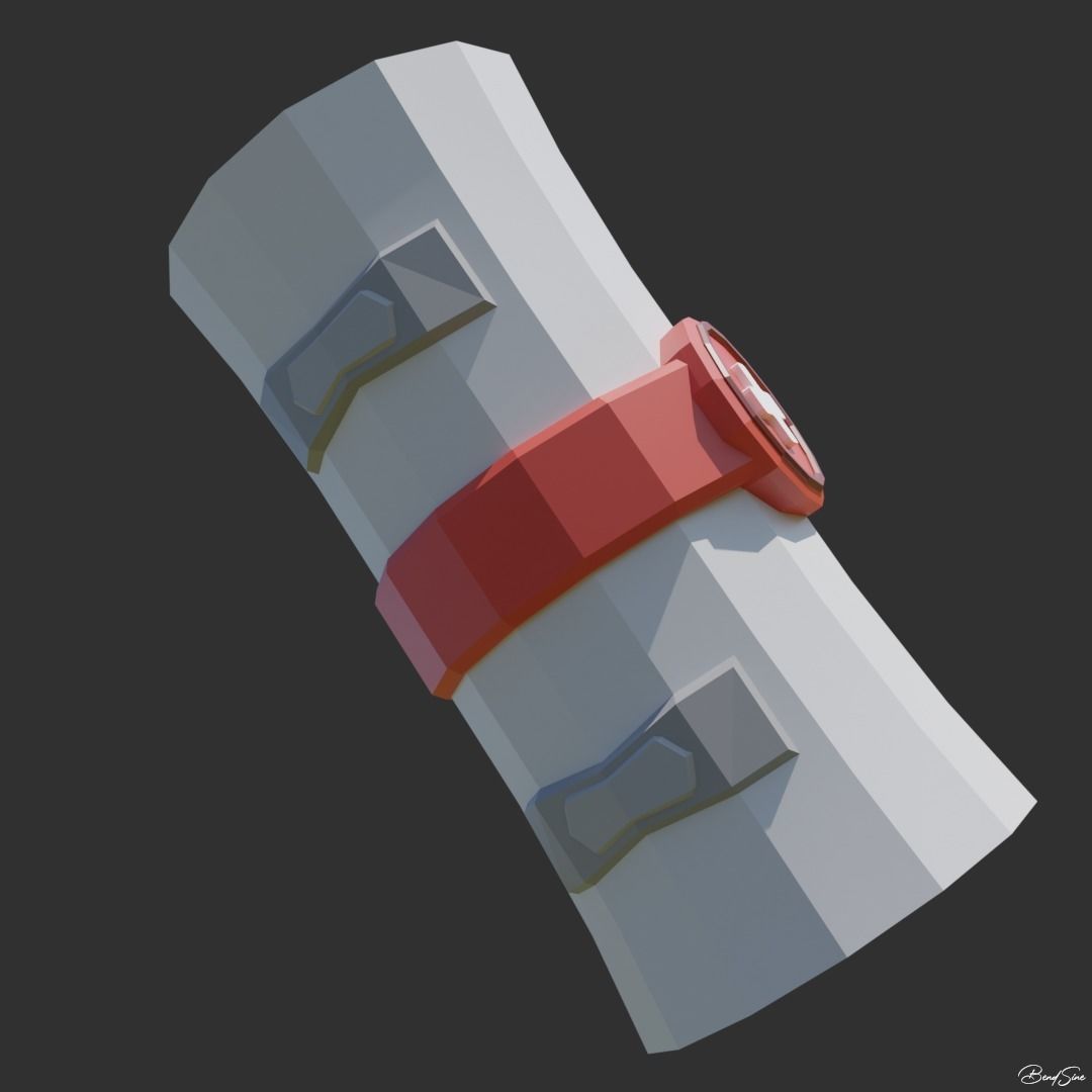 Low Poly Medkit first aid kit with cross Low-poly 3D model_10