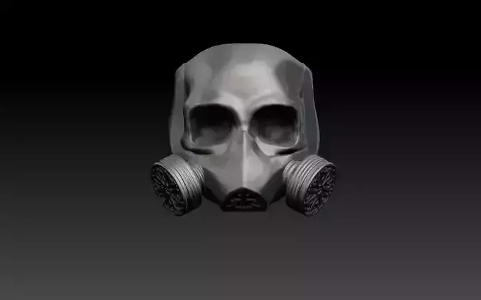 Skull in Gas Mask Ring
