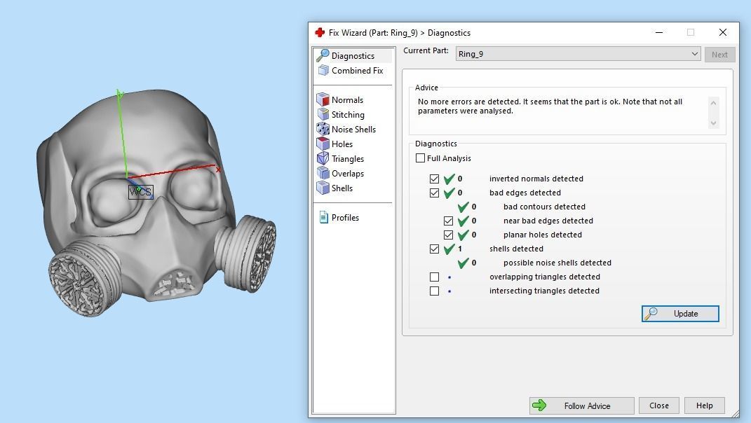 Skull in Gas Mask Ring 3D print model_6