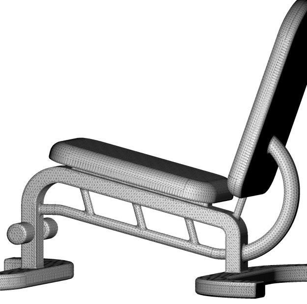 Stylish Gym Fitness Bench 3D print model_6
