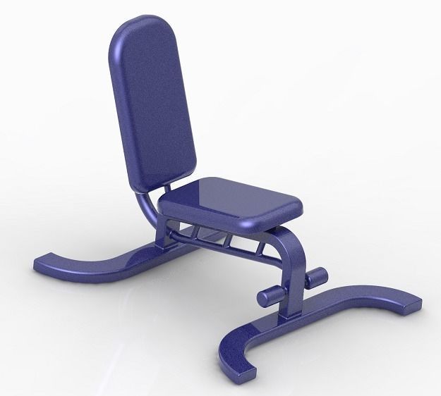 Stylish Gym Fitness Bench 3D print model_1