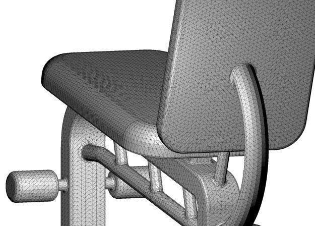 Stylish Gym Fitness Bench 3D print model_5