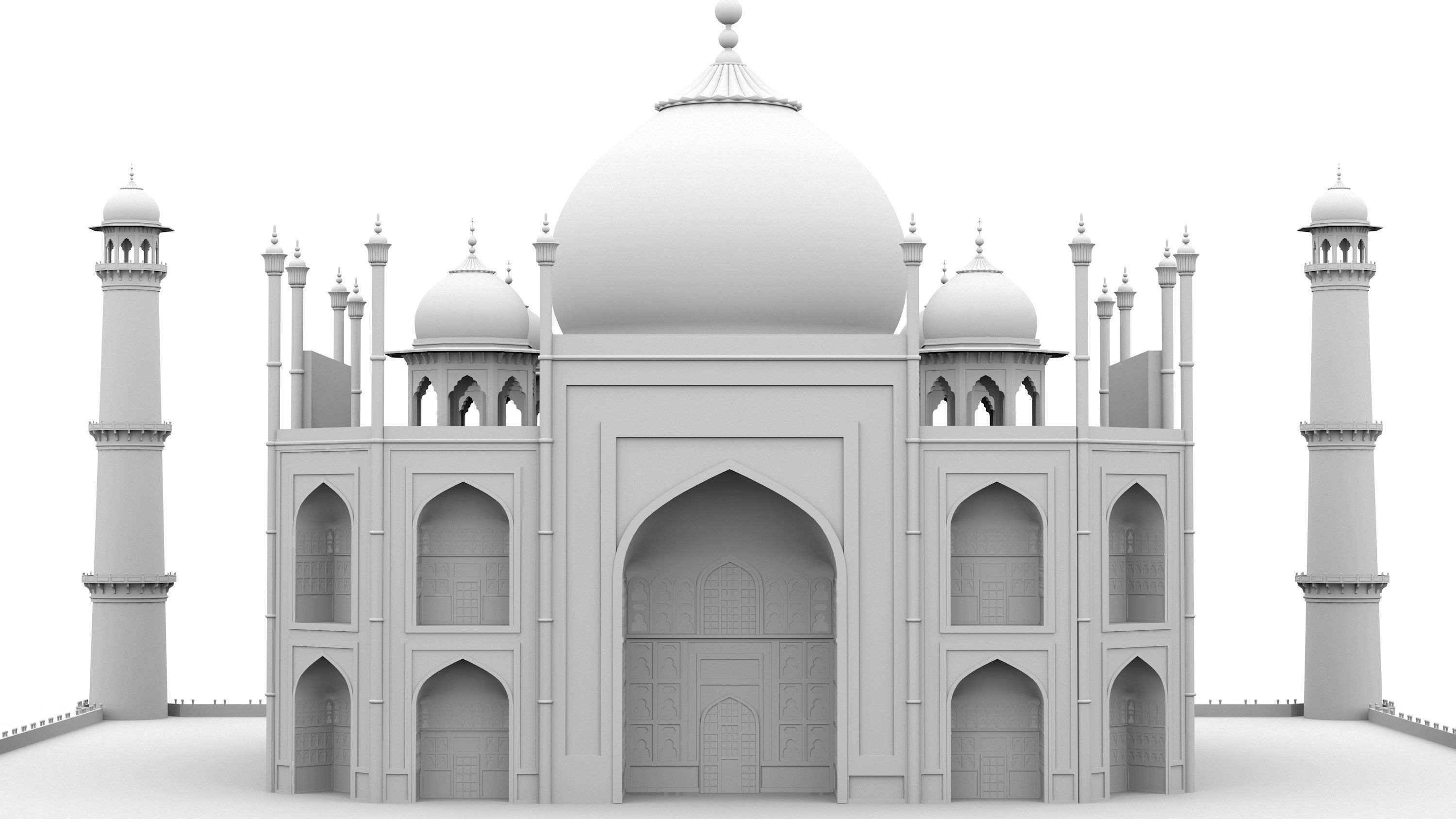Taj Mahal 3D model_5