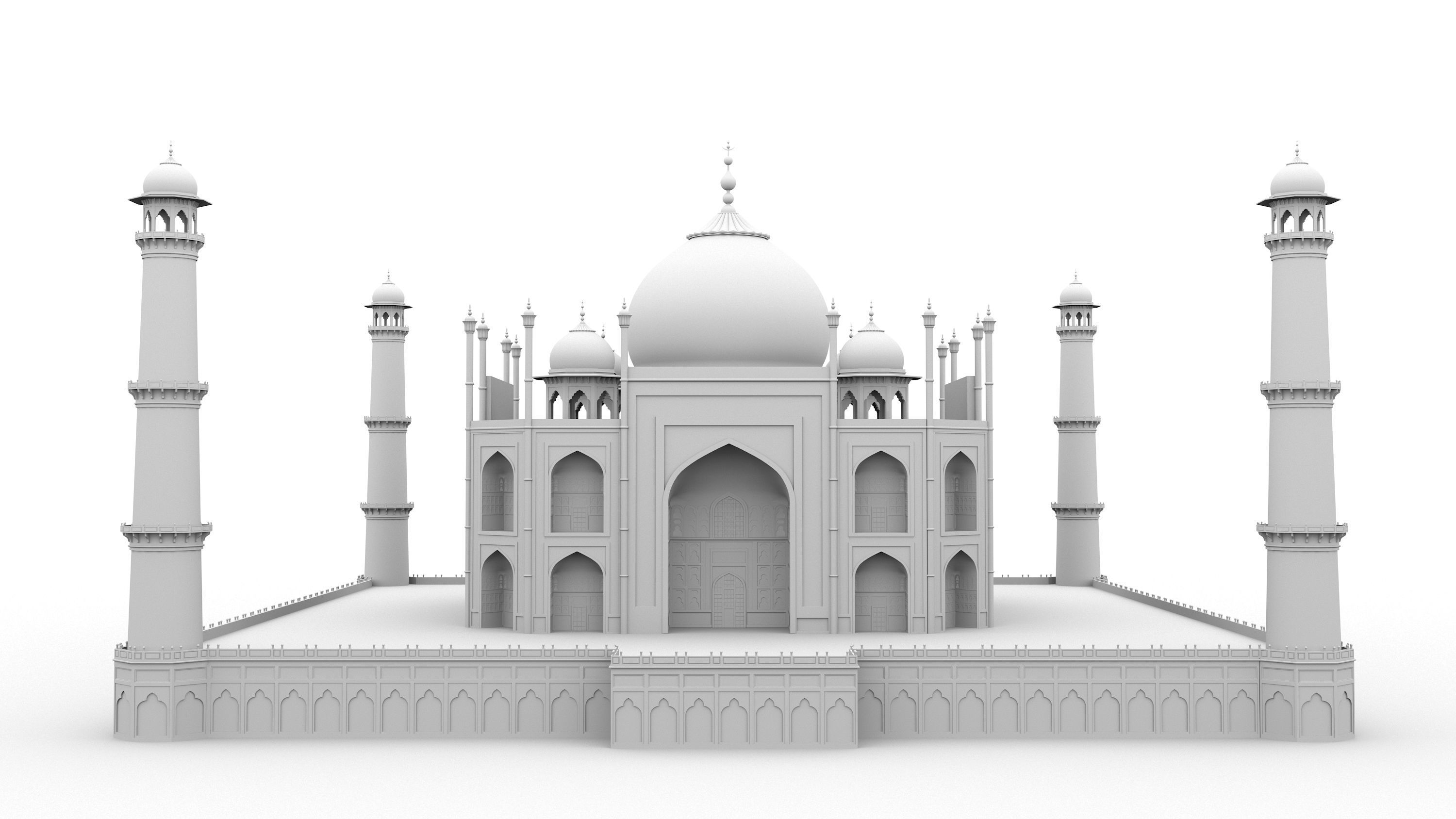 Taj Mahal 3D model_4