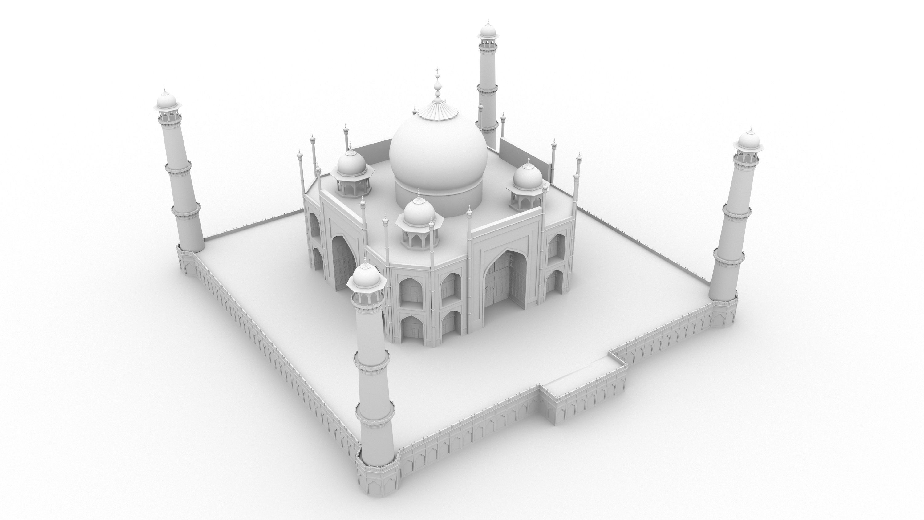 Taj Mahal 3D model_3