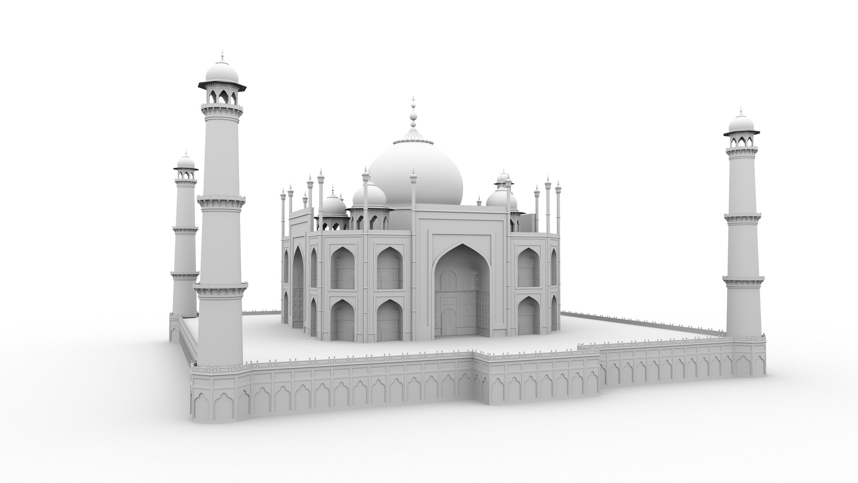 Taj Mahal 3D model_2