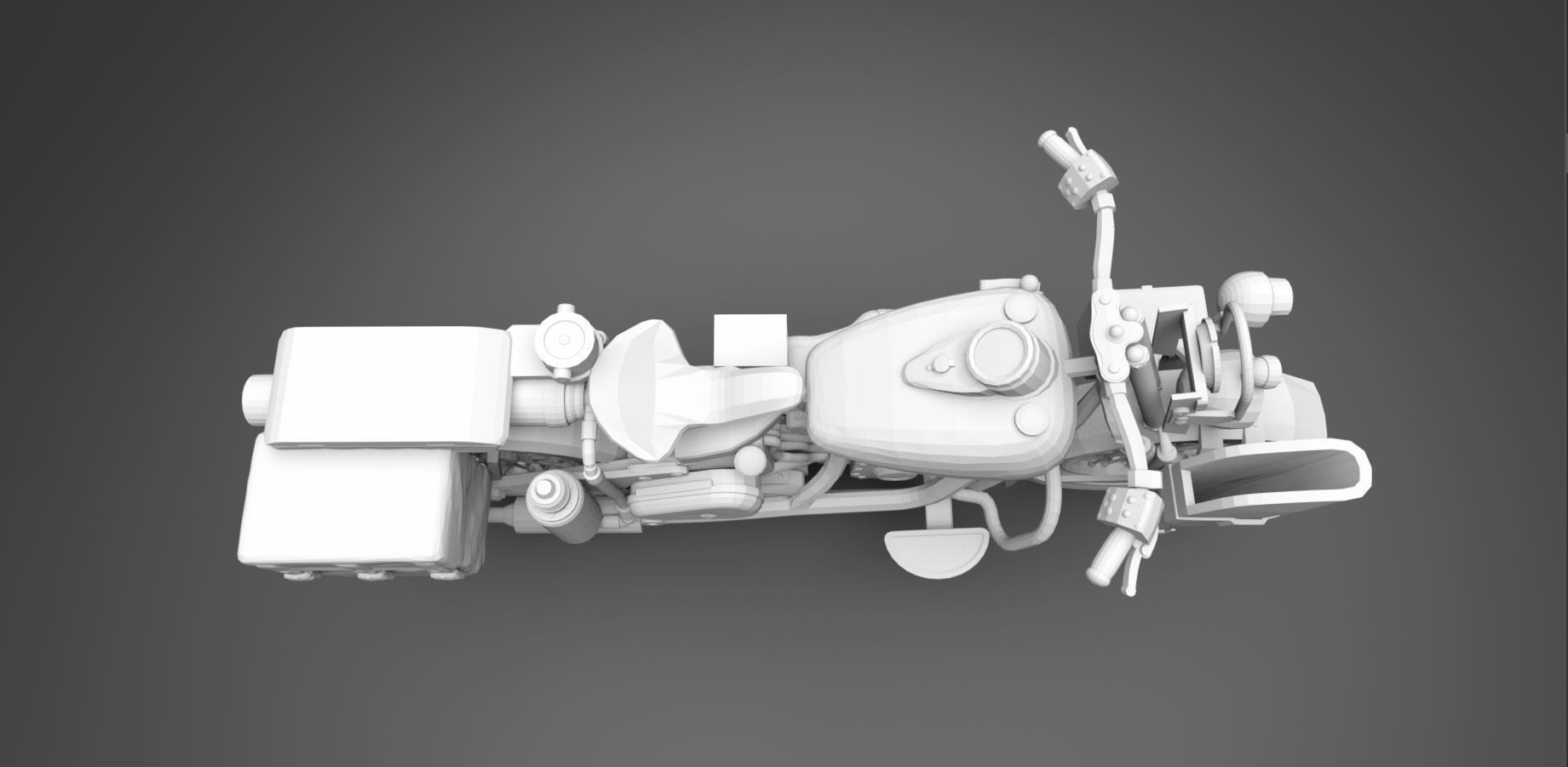 Harley Davidson WW2 Bike 3D print model_3