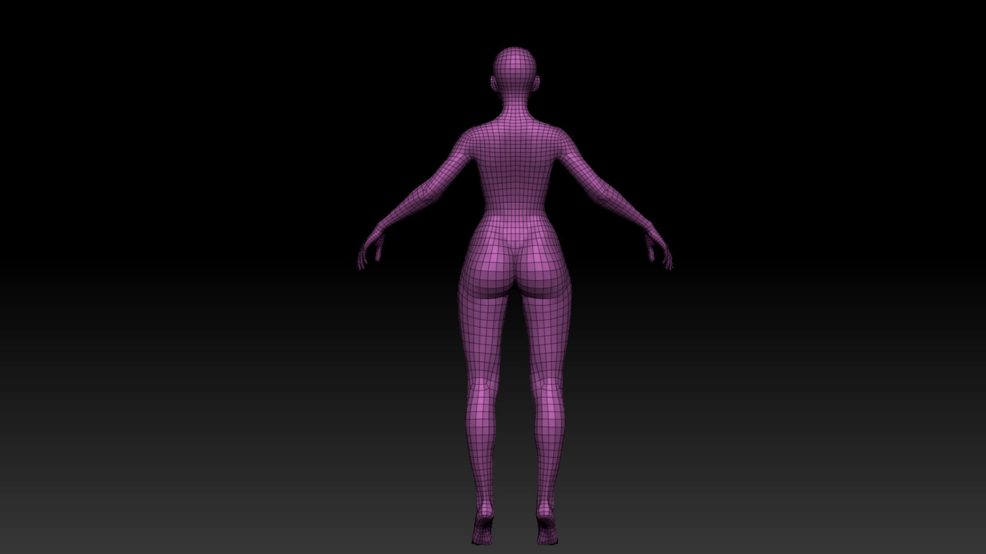Amazon - Low poly and High poly Female base mesh 3D model_6