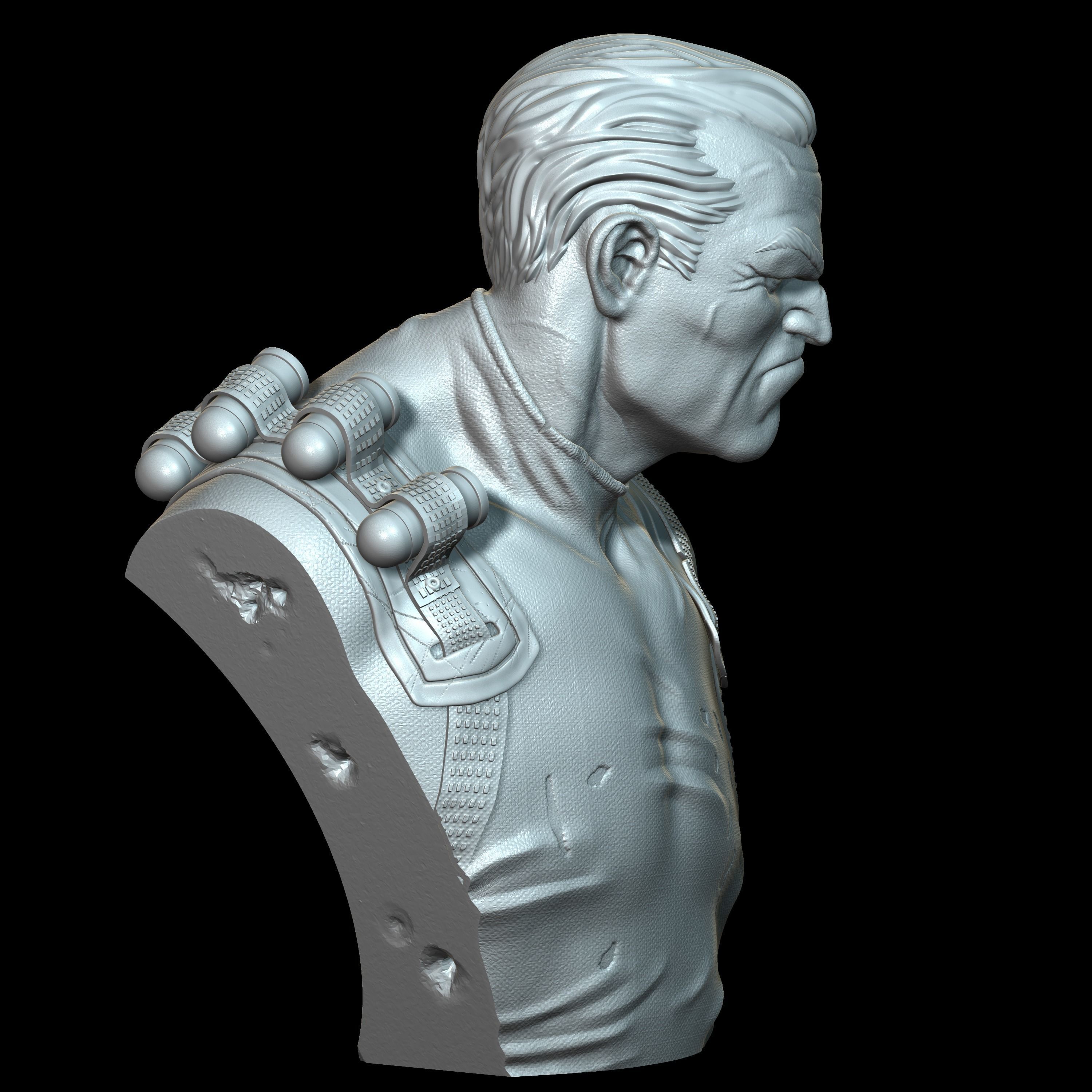 Punisher bust 3D print model_5