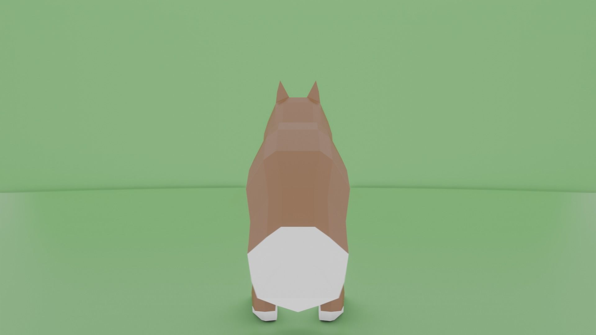 Low Poly Fox Low-poly 3D model_5