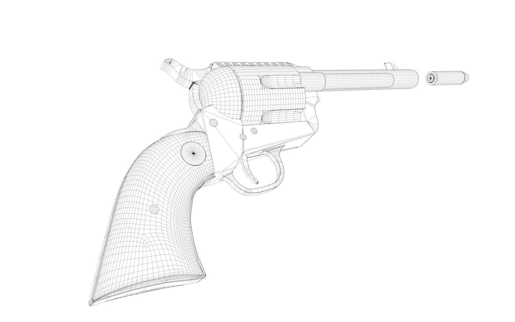 Revolver Colt 45 3D model_9