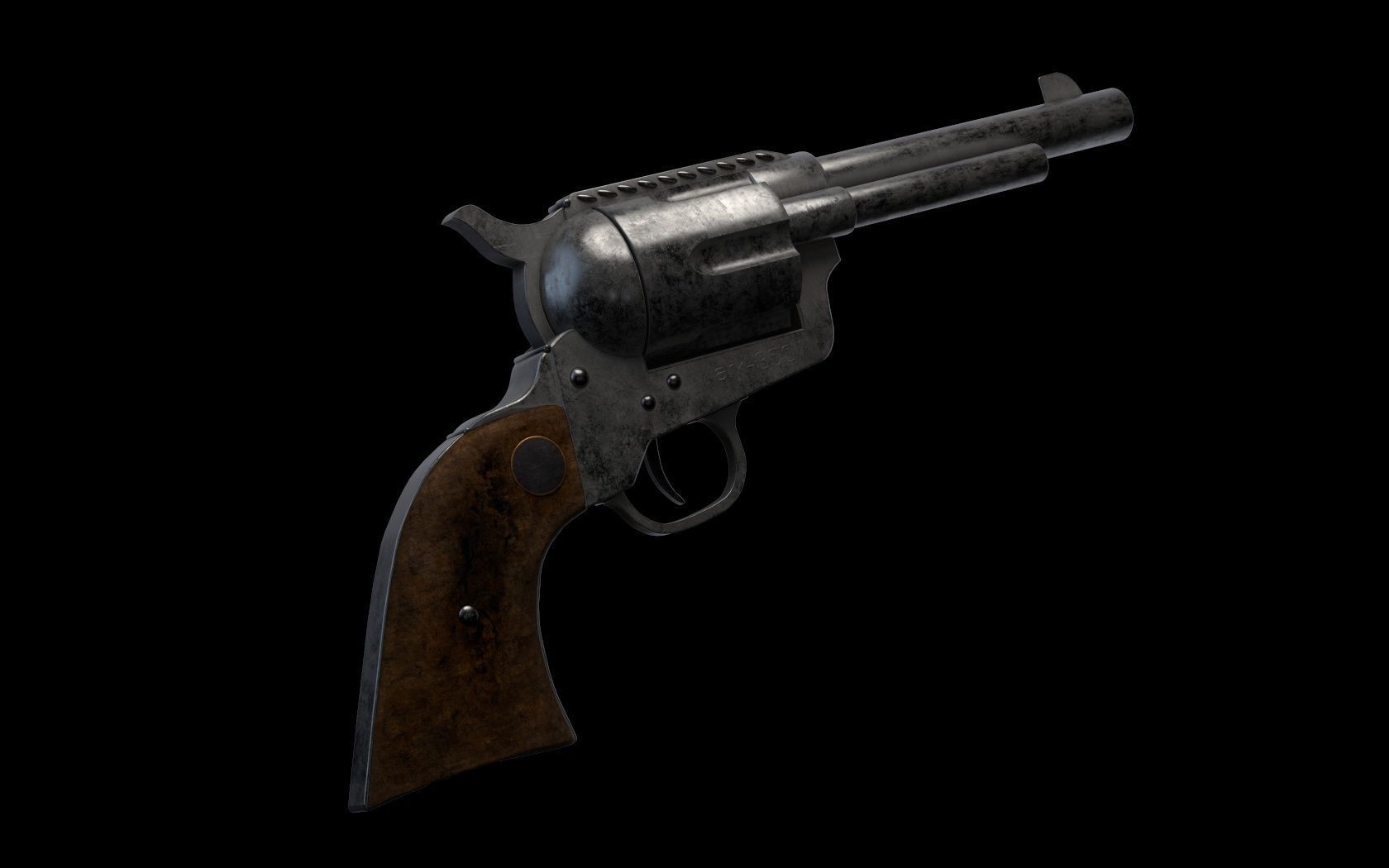 Revolver Colt 45 3D model_1