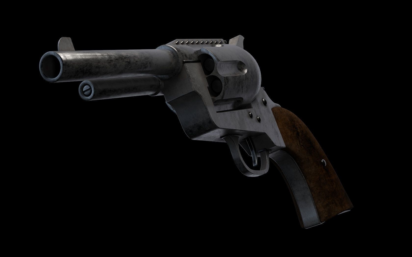 Revolver Colt 45 3D model_2