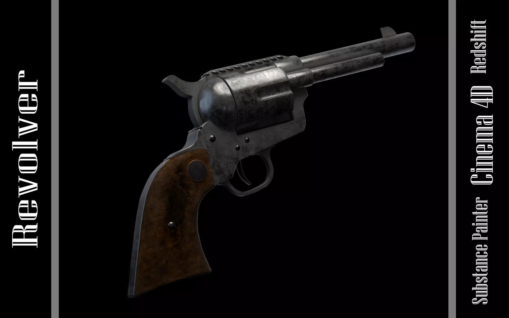 Revolver Colt 45 3D model_0