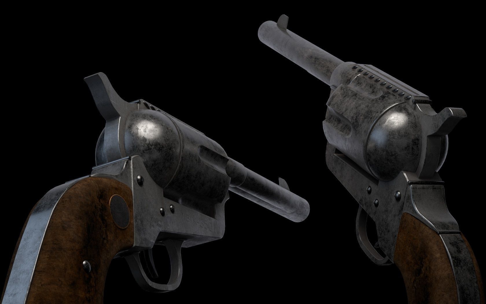 Revolver Colt 45 3D model_5